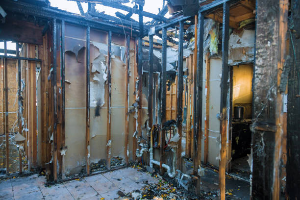 Professional Fire Damage Repair technician working in Pennington, NJ
